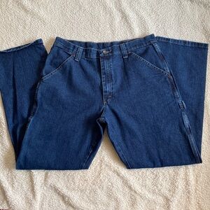 Men’s Wrangler Prewashed Denim Cargo Jeans, 34x32